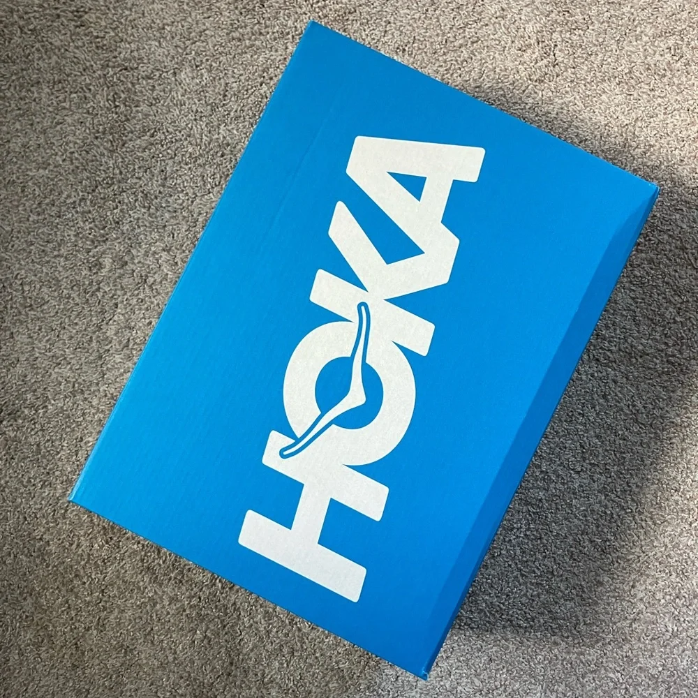 HOKA Running Shoe Box Brand New Blue White Clifton 10 - Picture 1 of 6